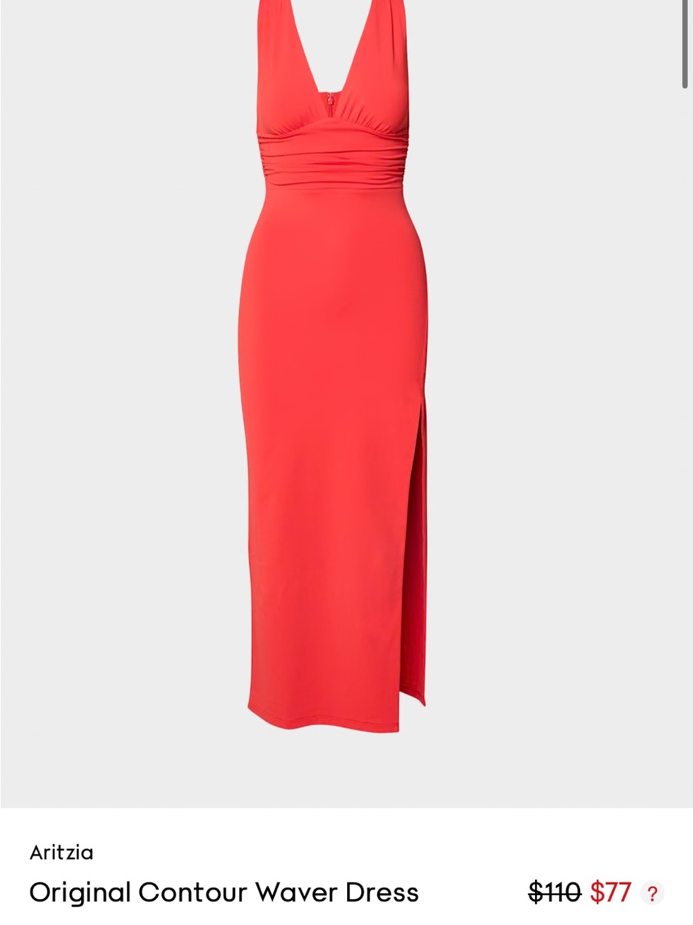 Aritzia Contour Red Dress S